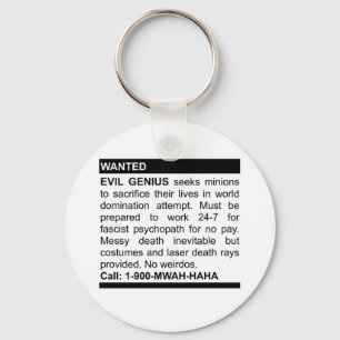 Evil Genius Ad Key Ring
