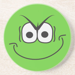 Evil Genius Face Green Coaster