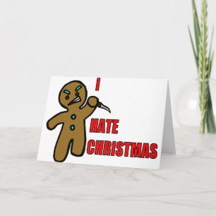 Evil Gingerbread Man Holiday Card