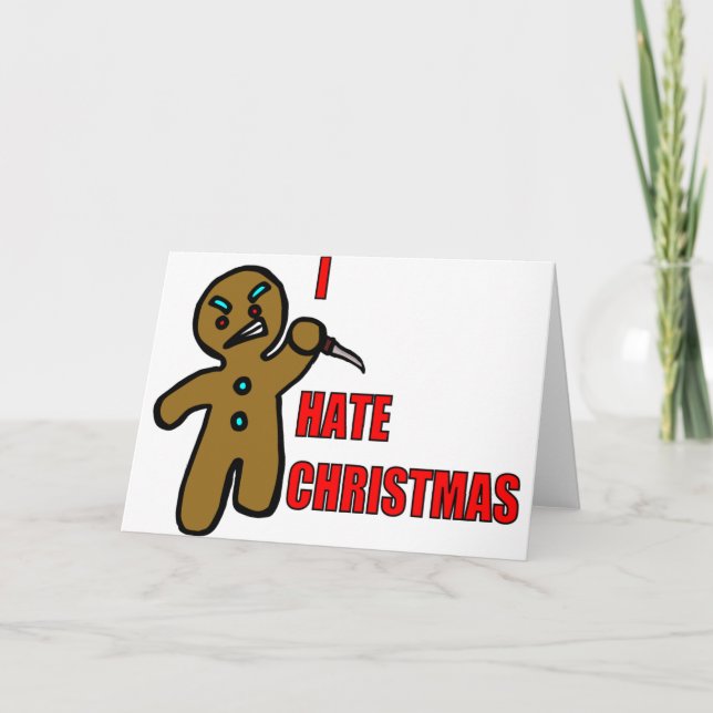 Evil Gingerbread Man Holiday Card (Front)