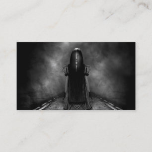 Evil Girl Customisable Halloween Business Cards