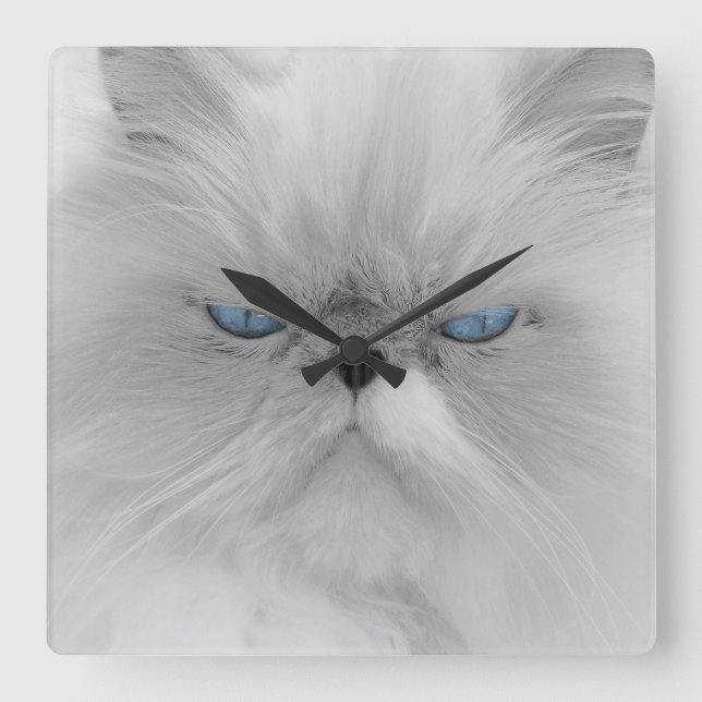 Evil Grandfather of Grumpy Cat Square Wall Clock (Front)