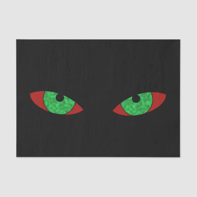 Evil Green Eyes Tissue Paper (Front)