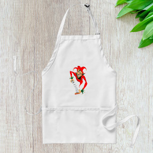 Evil Grinning Jester Joker with Jack-in-the-Box  Standard Apron