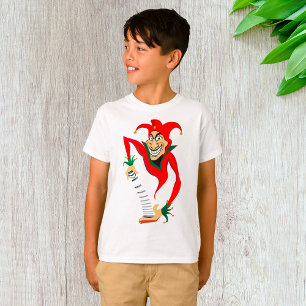 Evil Grinning Jester Joker with Jack-in-the-Box  T-Shirt