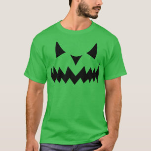 Evil Halloween Pumpkin Jack O' Lantern Face Costum T-Shirt