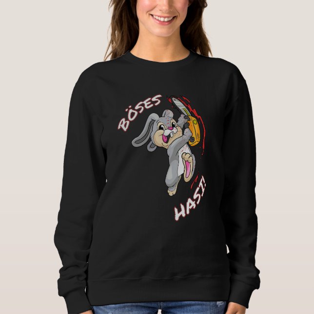 Evil Hasi Easter Bunny Halloween Costume Carnival Sweatshirt (Front)