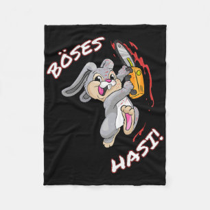Evil Hasi Shirt Easter Bunny Halloween Carnival  Fleece Blanket