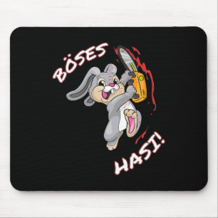 Evil Hasi Shirt Easter Bunny Halloween Carnival Mouse Pad