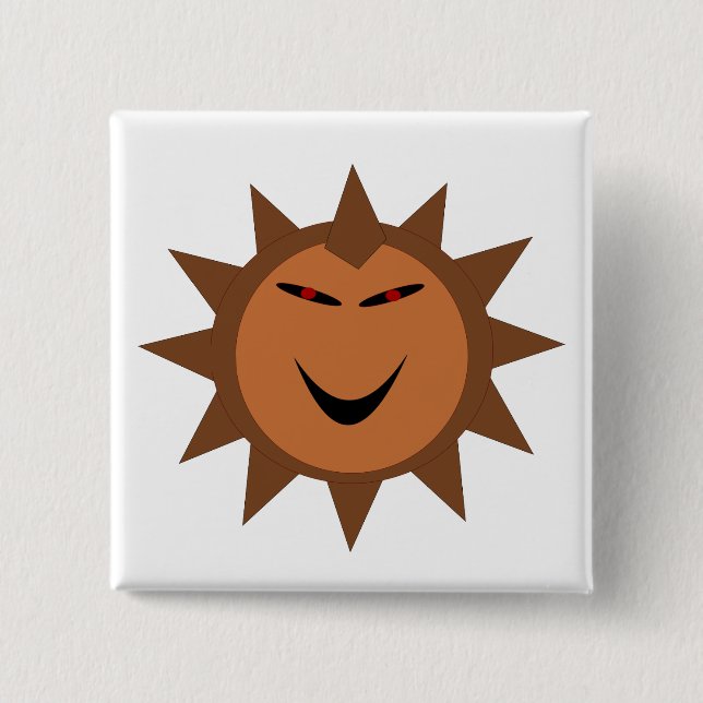 Evil Hedgehog Kawaii Goth Halloween Button (Front)