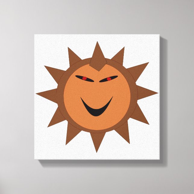 Evil Hedgehog Kawaii Goth Halloween Canvas Print (Front)