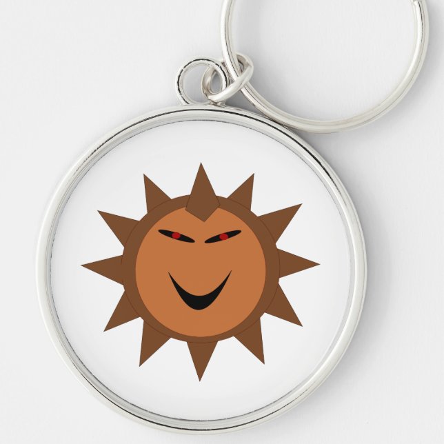 Evil Hedgehog Kawaii Goth Halloween Keychain (Front)