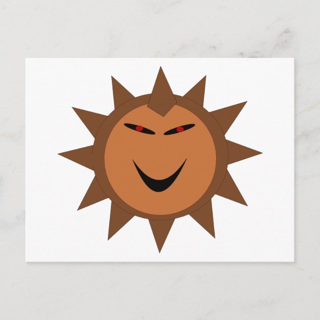 Evil Hedgehog Kawaii Goth Halloween Postcard (Front)
