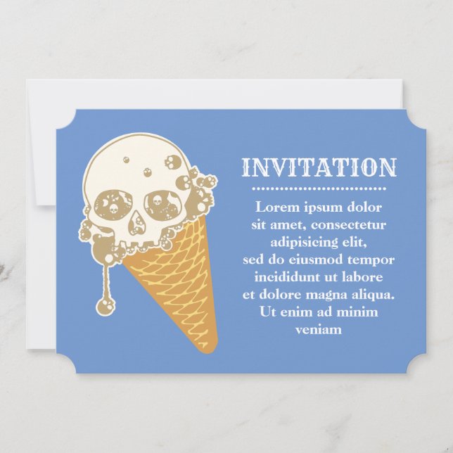 Evil Ice Cream Cone Invitation (Front)