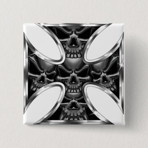 Evil Iron Cross 15 Cm Square Badge