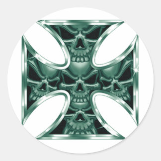 Evil Iron Cross 4 Classic Round Sticker
