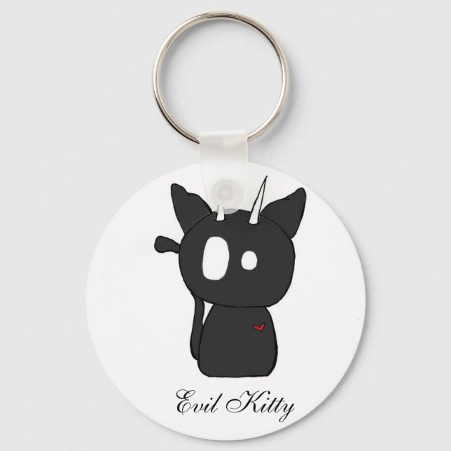 Evil Kitty Keychain (Front)