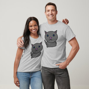 evil kitty surprise - grey T-Shirt