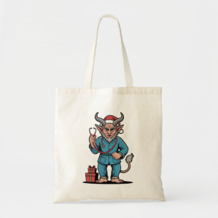 Evil Krampus Nurse Scrubs Nursing Christmas Tote Bag