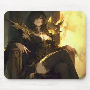 Evil Lady Anime Style Mouse Pad