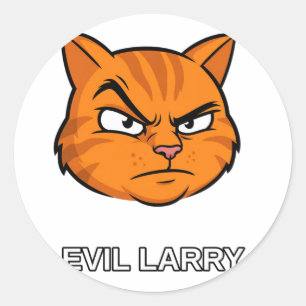 Evil Larry Funny Cat Classic Round Sticker