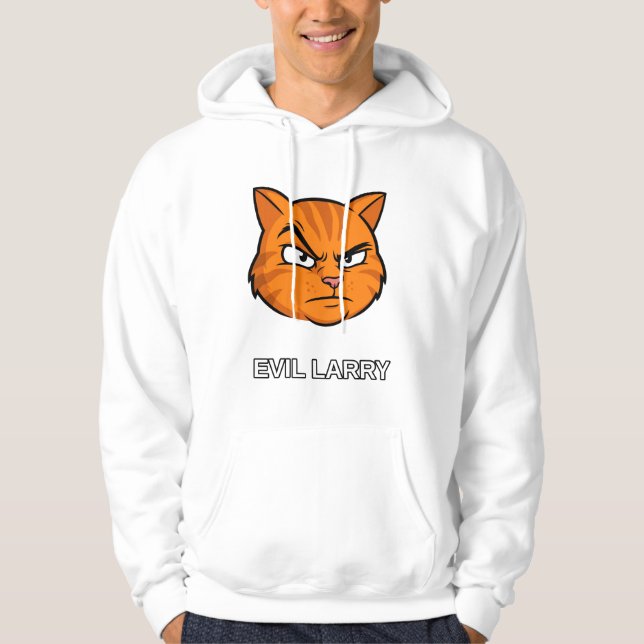 Evil Larry Funny Cat Hoodie (Front)