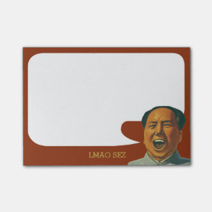 Evil Laughing Mao Post It Notes