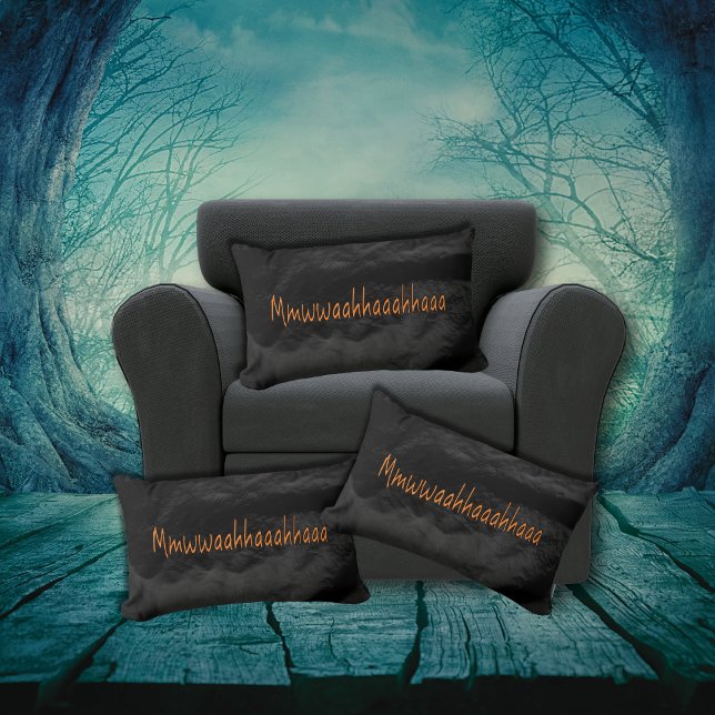 Evil Laughter Mmwwaahhaaahhaaa Halloween Lumbar Cushion (Creator Uploaded)
