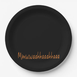 Evil Laughter Mmwwaahhaaahhaaa Halloween  Paper Plate