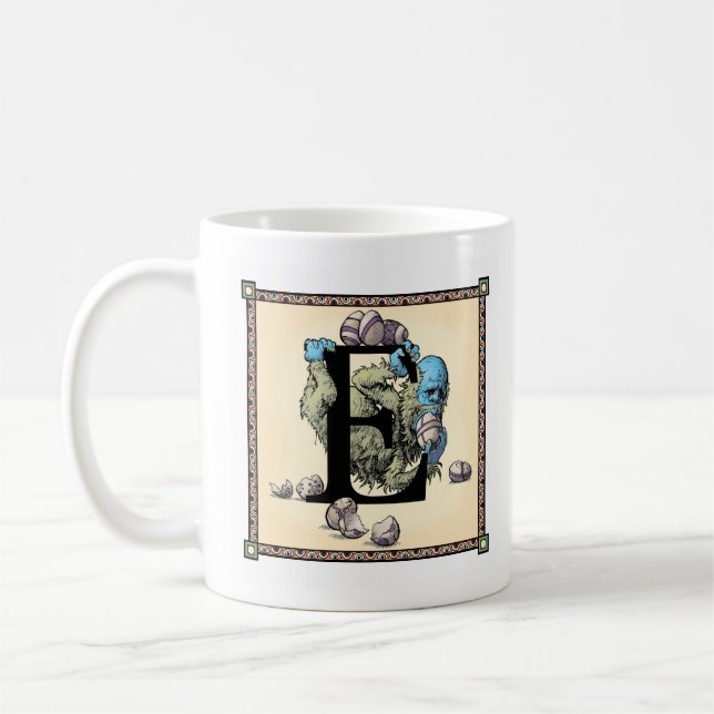 Evil Letterblock Mug - featuring the Letter "E" (Left)