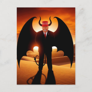 Evil Man in a Red Hat Postcard