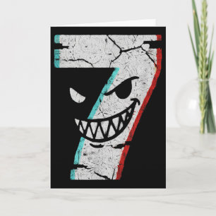 Evil Number 7 Shirt - 7 Ate 9 Joke 67 Meme Hallowe Card