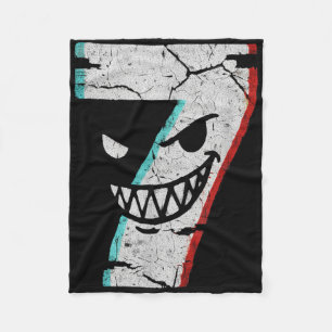Evil Number 7 Shirt - 7 Ate 9 Joke 67 Meme Hallowe Fleece Blanket
