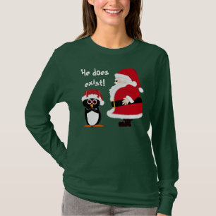 Evil Penguin and Santa Holiday Shirt