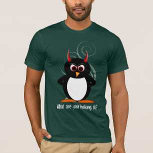 Evil Penguin What are you looking at? T-Shirt