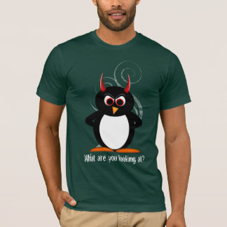 Evil Penguin What are you looking at? T-Shirt