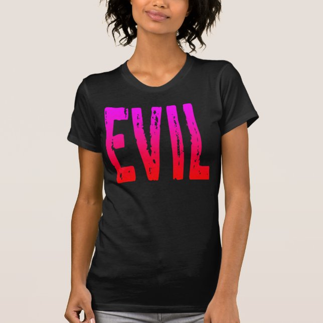 EVIL PINK RED HORROR ZOMBIE MONSTER T-Shirt (Front)