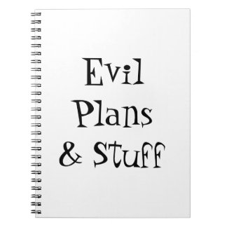 Evil Plans & Stuff Notebook