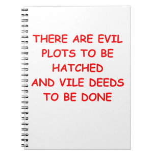 evil plot spiral notebook