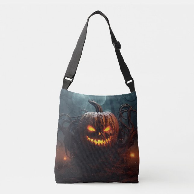 Evil Pumpkin Crossbody Bag (Front)
