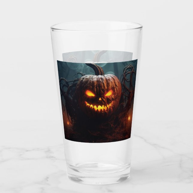 Evil Pumpkin Glass (Front)