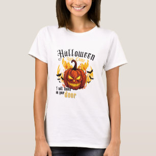 Evil Pumpkin Halloween Dark Fantasy Design T-Shirt