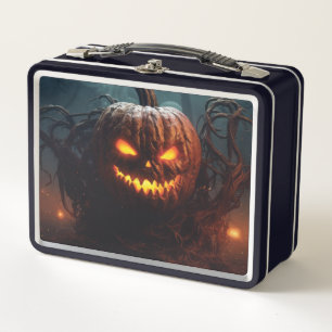 Evil Pumpkin Metal Lunch Box