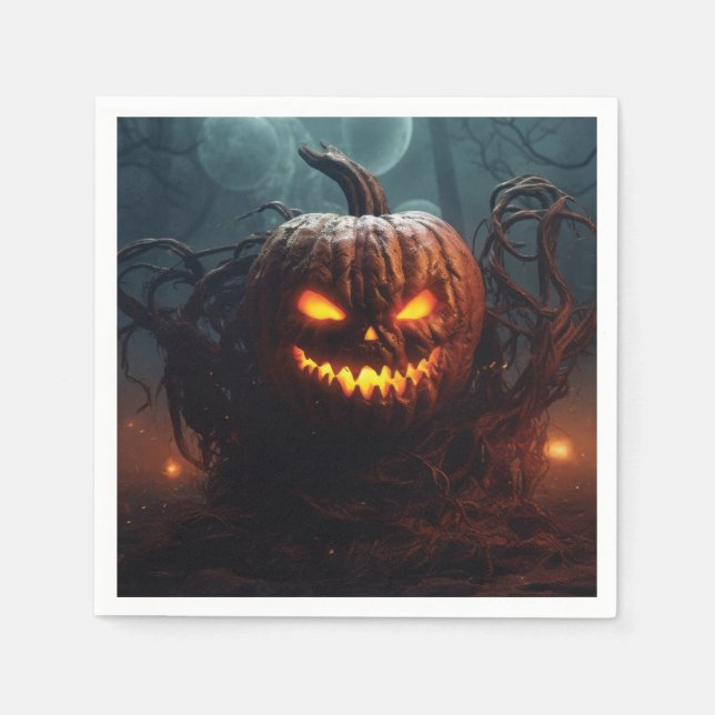 Evil Pumpkin Napkin (Front)