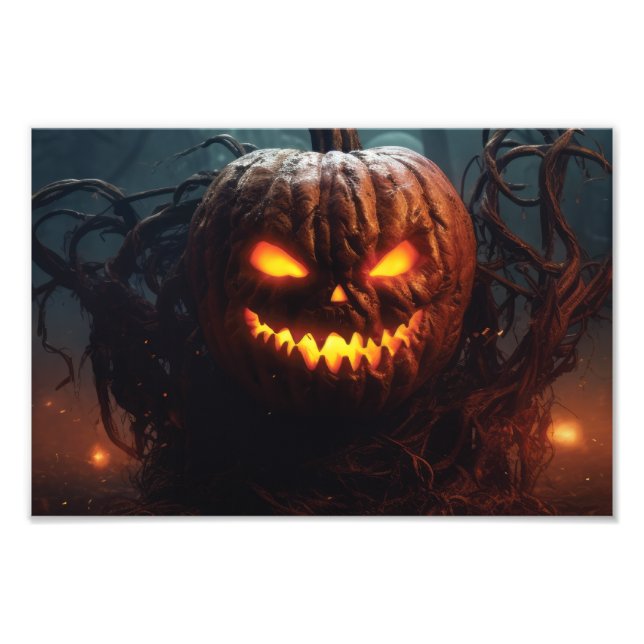 Evil Pumpkin Photo Print (Front)