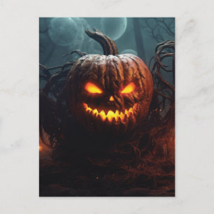 Evil Pumpkin Postcard