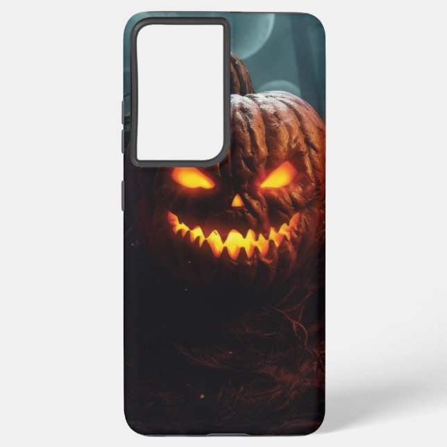 Evil Pumpkin Samsung Galaxy S21 Ultra Case (Back)