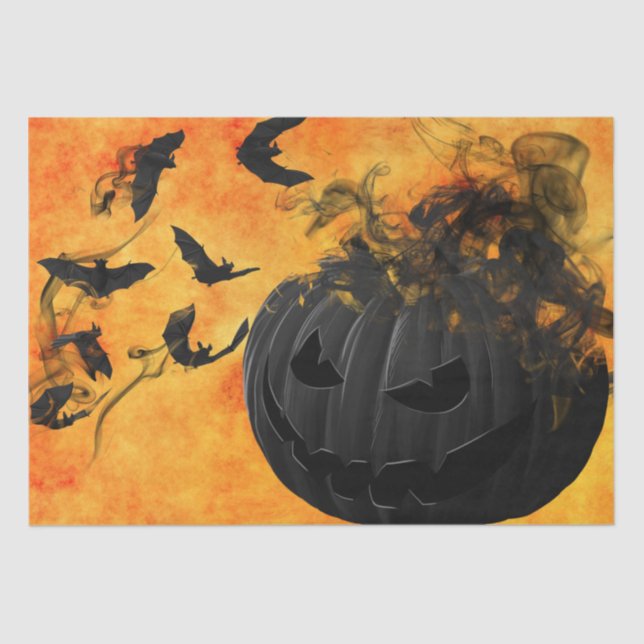 evil pumpkin tissue paper (Front)