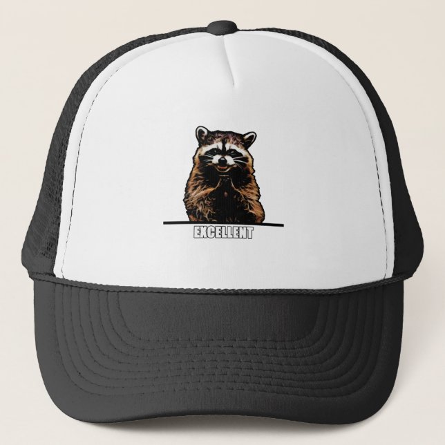 Evil Racoon Trucker Hat (Front)