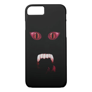 Evil Red Demon Eyes & Bloody Vampire Fangs Case-Mate iPhone Case